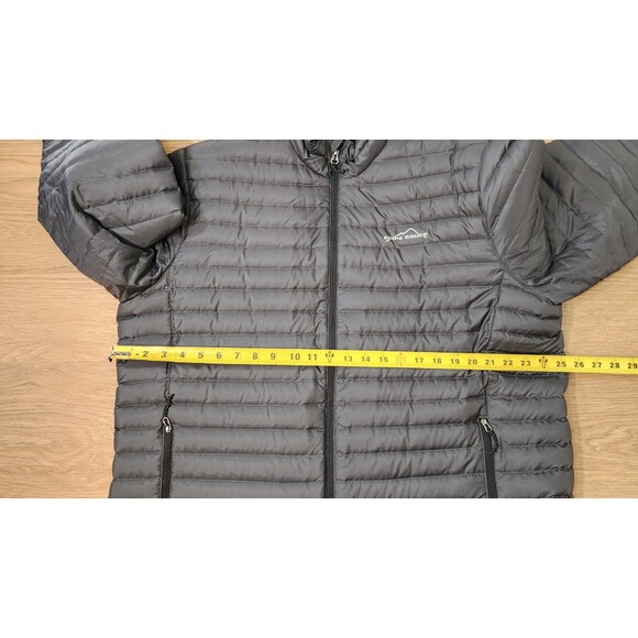 Eddie Bauer Coat Mens XL Gray Microlight Traveler Zip Front Down Jacket EB650 - Picture 4 of 13